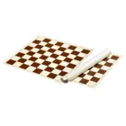 Chessboard rollable, field 45 mm, made of plastic, brown cream, (DE edition)