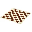 Chessboard rollable, field 55 mm, made of plastic, brown cream