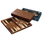 1143 - Backgammon Skeloudi, large, magnetic lock,wooden board game, 1-2 players (DE edition)