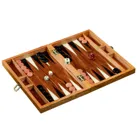 Backgammon Mathraki, klein, Brettspiel aus Holz, ab 6 Jahre