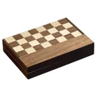 Chess backgammon checkers set, field 32 mm, magnetic lock,wooden board game, 1-, (DE edition)