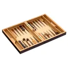 Schach Backgammon Dame Set, Feld 32 mm, Magnetverschluss,Brettspiel aus Holz, 1-, (DE-Ausgabe)