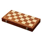 Chess backgammon checkers set, 45 mm square, wooden board game, 1-2 players, from 8 Yes