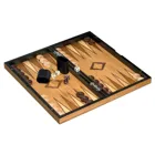 Schach Backgammon Dame Set, Feld 43 mm, Brettspiel, für 2 Spieler, ab 6 Jahren