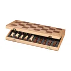 2607 - Chess case, square 45 mm, with edge lettering,wooden board game, 1-2 games