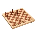 2607 - Chess case, square 45 mm, with edge lettering,wooden board game, 1-2 games