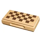 2716 - Chess set, travel, field 17 mm, magnetic, wooden board game, 1-2 players,