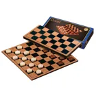 3144 - Dame, Set, Brettspiel aus Holz, 1-2 Spieler, ab 8 Jahre