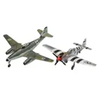 Model kit , Messerschmitt Me262 &amp; P-51B Mustang, 111 parts, from 10 years.