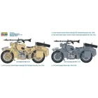 510007403 - Model kit, 1:9 scale German military motorbike with sidecar