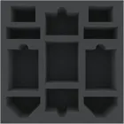 AFHV070BO - 285 mm x 285 mm x 70 mm foam insert for board games (11 compartments)