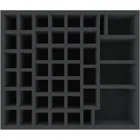 BGMENT085BO - 350 mm x 300 mm x 85 mm foam insert for board games - 44 compartments