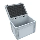 EB37SET - ED 43/27 HG Euro container / Euro box with hinged lid 400 x 300 x 285 mm