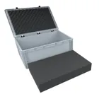 ED 64/22 HG PICK AND PLUCK - ED 64/22 HG Euro container / Euro box with hinged lid 600 x 400 x 235 mm incl