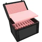 EB76SET - ESD foam set + Euro Box with 16 compartments for 3.5 inch hard drives