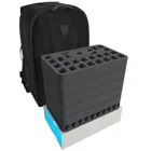 BP13SBO - Backpack with blue magnetic box for Subbuteo: 18 teams + 2 goals