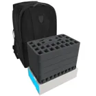 BP13SBO - Backpack with blue magnetic box for Subbuteo: 18 teams + 2 goals