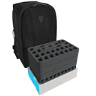 BP13SBO - Backpack with blue magnetic box for Subbuteo: 18 teams + 2 goals