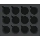 FS080A007 - Foam insert for 12 Christmas baubles / Christmas baubles