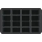 HS035BF05BOBASE - HS035BF05BO 35 mm half-size foam insert with 16 compartments