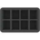 HS060BF02BO - 60 mm half-size foam insert with 8 compartments