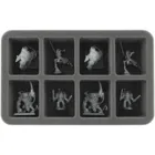 HS060BF02BO - 60 mm half-size foam insert with 8 compartments