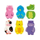 55234 - GOULA Magnetic wooden puzzle animals