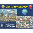 20073 - Jan van Haasteren - Traffic chaos by air land and sea - 2x 1000 parts