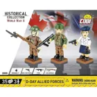 3 PCS HC WWII /2055/ 3 fig. & accesories - June 6, 1944 D-Day Allies