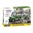 COBI-2297 - 200 PCS HC WWII /2297/ WILLYS MB + TRAILER