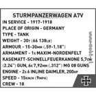 COBI-3094 - 119 PCS HC WWII /3094/ STURMPANZERWAGEN A7V