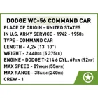 202 PCS HC WWII /3111/ DODGE WC-56 COMMAND CAR D-DAY