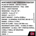 COBI-5858 - 358 PCS ARMED FORCES /5858/ NORTHROP F-5E FREEDOM