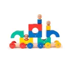 5700655 - 12 magnetic wooden building blocks baby train