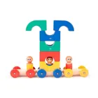 5700655 - 12 magnetic wooden building blocks baby train