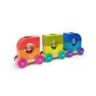 5700655 - 12 magnetic wooden building blocks baby train