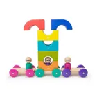 5700655 - 12 magnetic wooden building blocks baby train