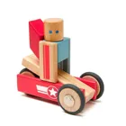 5701412 - 12 Magnetic wooden building blocks for racing cars