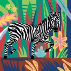 3904511 - Colourful zebra and leopard