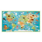 Puzzle world map with animals 100 pieces