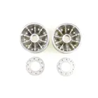 300056520 - 1:14 Trailer rims (2) 30mm chrome matt