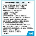 COBI-5883 - 235 PCS 'HC WWII /5883/ GRUMMAN F6F HELLCAT