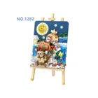 1282 - Picture on easel: Reindeer sleigh