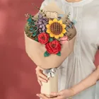 TW01H - Wooden flower bouquet