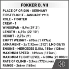 255 PCS HC GREAT WAR 2994 FOKKER D. VII