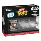 FK83623 - Star Wars Bitty POP! Rides Vinyl Figur Display Han Solo wMillenium Falcon 2,5 cm