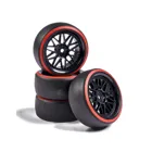 500900157 - 1:10 Drift wheel set (4) black-red