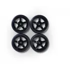 500900180 - 1:10 Wheel set (4) Design 5 Sp.black 26mm