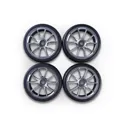 500900185 - 1:10 Wheel set (4) Design 10 Sp.silver 26mm