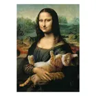 TR37294 - Premium jigsaw puzzle 500 pieces - Mona Lisa with cat